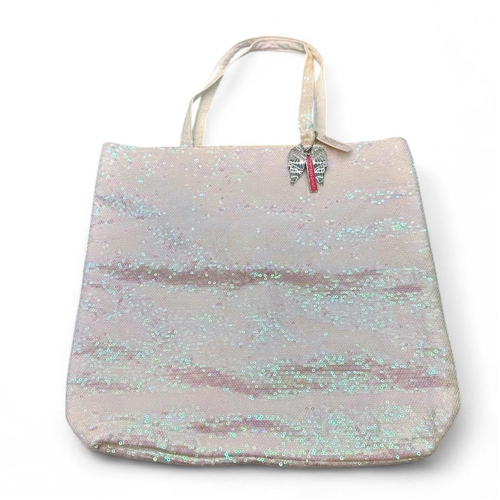 Victoria's Secret Iridescent Sequin Tote - Light Pink